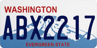 WA license plate ABX2217