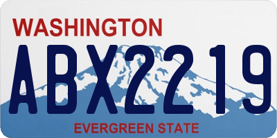 WA license plate ABX2219