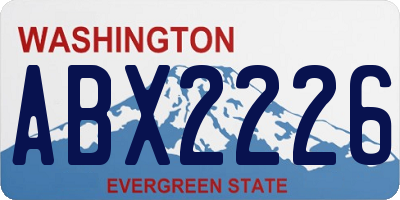 WA license plate ABX2226