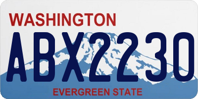 WA license plate ABX2230