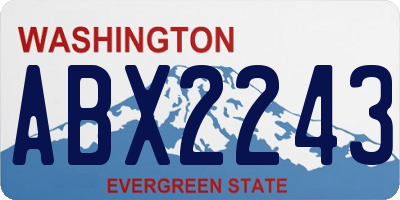 WA license plate ABX2243