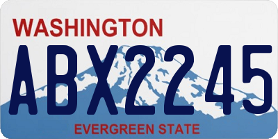 WA license plate ABX2245