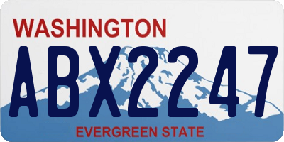 WA license plate ABX2247