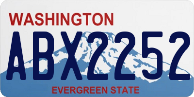 WA license plate ABX2252
