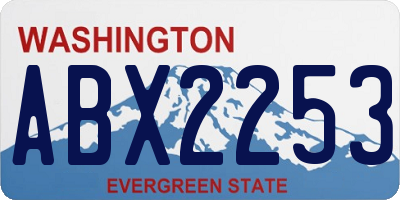 WA license plate ABX2253