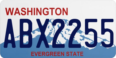 WA license plate ABX2255