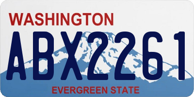 WA license plate ABX2261