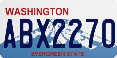 WA license plate ABX2270
