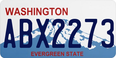 WA license plate ABX2273