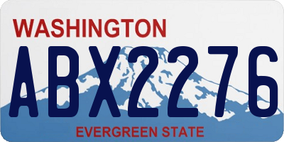 WA license plate ABX2276