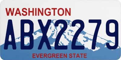 WA license plate ABX2279