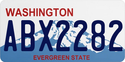 WA license plate ABX2282