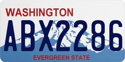 WA license plate ABX2286