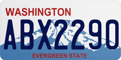 WA license plate ABX2290