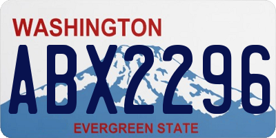 WA license plate ABX2296