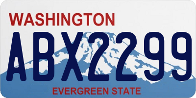 WA license plate ABX2299