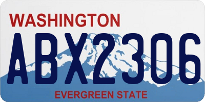 WA license plate ABX2306