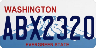WA license plate ABX2320