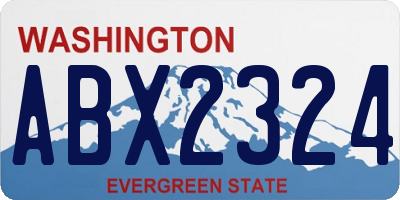 WA license plate ABX2324