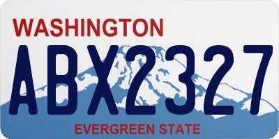 WA license plate ABX2327