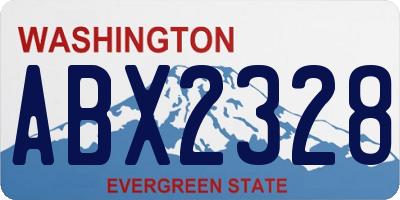WA license plate ABX2328