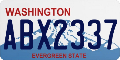 WA license plate ABX2337