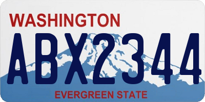 WA license plate ABX2344