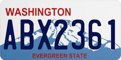 WA license plate ABX2361