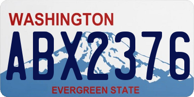 WA license plate ABX2376