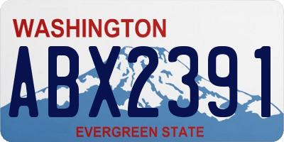WA license plate ABX2391
