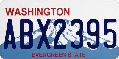 WA license plate ABX2395