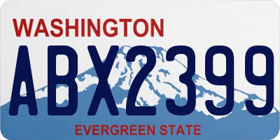 WA license plate ABX2399