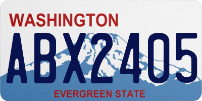 WA license plate ABX2405