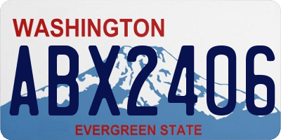 WA license plate ABX2406