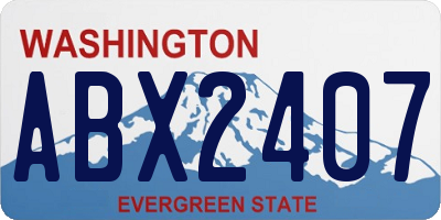 WA license plate ABX2407