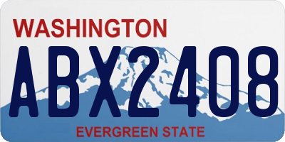 WA license plate ABX2408