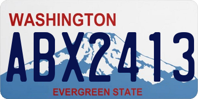 WA license plate ABX2413
