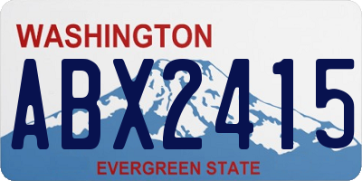 WA license plate ABX2415