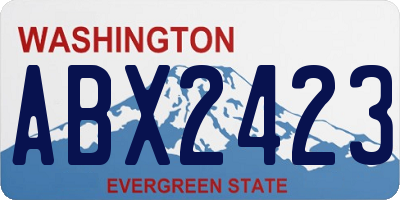 WA license plate ABX2423