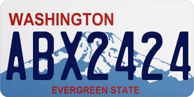 WA license plate ABX2424