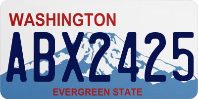 WA license plate ABX2425