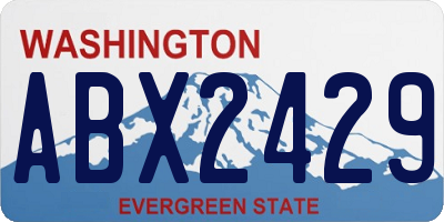 WA license plate ABX2429