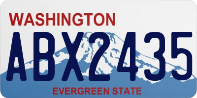 WA license plate ABX2435