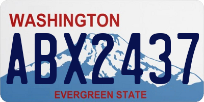 WA license plate ABX2437