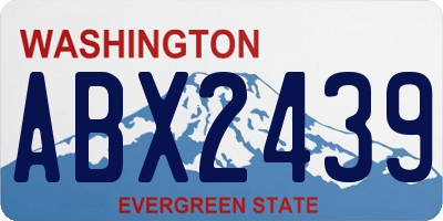 WA license plate ABX2439