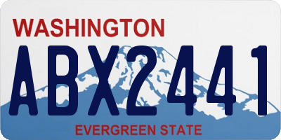 WA license plate ABX2441