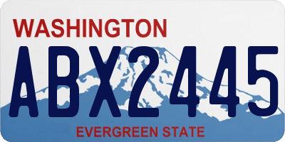 WA license plate ABX2445