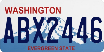 WA license plate ABX2446