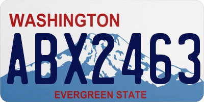 WA license plate ABX2463