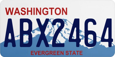 WA license plate ABX2464